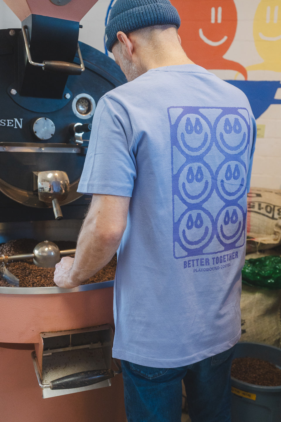 Fairtrade T-Shirt Better Together Lavendel Playground Coffee Kaffeeroesterei Hamburg St.Pauli 